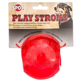 Spot Play Strong Rubber Ball Dog Toy Red (Option: Large - 1 count Spot Play Strong Rubber Ball Dog Toy Red)