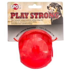 Spot Play Strong Rubber Ball Dog Toy Red (Option: Large - 3 count Spot Play Strong Rubber Ball Dog Toy Red)