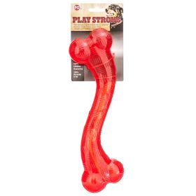 Spot Play Strong Rubber Stick Dog Toy Red (Option: 3 count Spot Play Strong Rubber Stick Dog Toy Red)