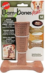 Spot Bambone Plus Beef Dog Chew Toy Medium (Option: 1 count Spot Bambone Plus Beef Dog Chew Toy Medium)