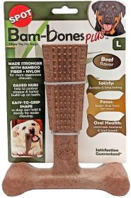 Spot Bambone Plus Beef Dog Chew Toy Large (Option: 3 count Spot Bambone Plus Beef Dog Chew Toy Large)