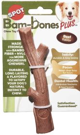 Spot Bambone Plus Stick Beef Dog Chew Toy Medium (Option: 9 count Spot Bambone Plus Stick Beef Dog Chew Toy Medium)