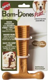 Spot Bambone Plus Peanut Butter Dog Chew Toy Medium (Option: 6 count Spot Bambone Plus Peanut Butter Dog Chew Toy Medium)
