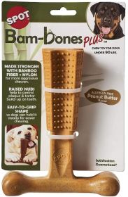 Spot Bambone Plus Peanut Butter Dog Chew Toy Large (Option: 1 count Spot Bambone Plus Peanut Butter Dog Chew Toy Large)