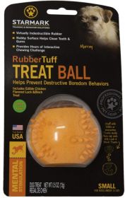 Starmark RubberTuff Treat Ball Small (Option: 1 count Starmark RubberTuff Treat Ball Small)