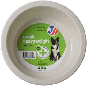 Van Ness Crock Heavyweight Feeding Dish for Food or Water (Option: 20 oz - 12 count Van Ness Crock Heavyweight Feeding Dish for Food or Water)