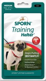 Sporn Original Training Halter for Dogs Black (Option: Medium - 1 count Sporn Original Training Halter for Dogs Black)